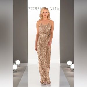 SORELLA VITA GOLD SEQUIN FORMAL MAXI DRESS ✨ BRIDESMAID